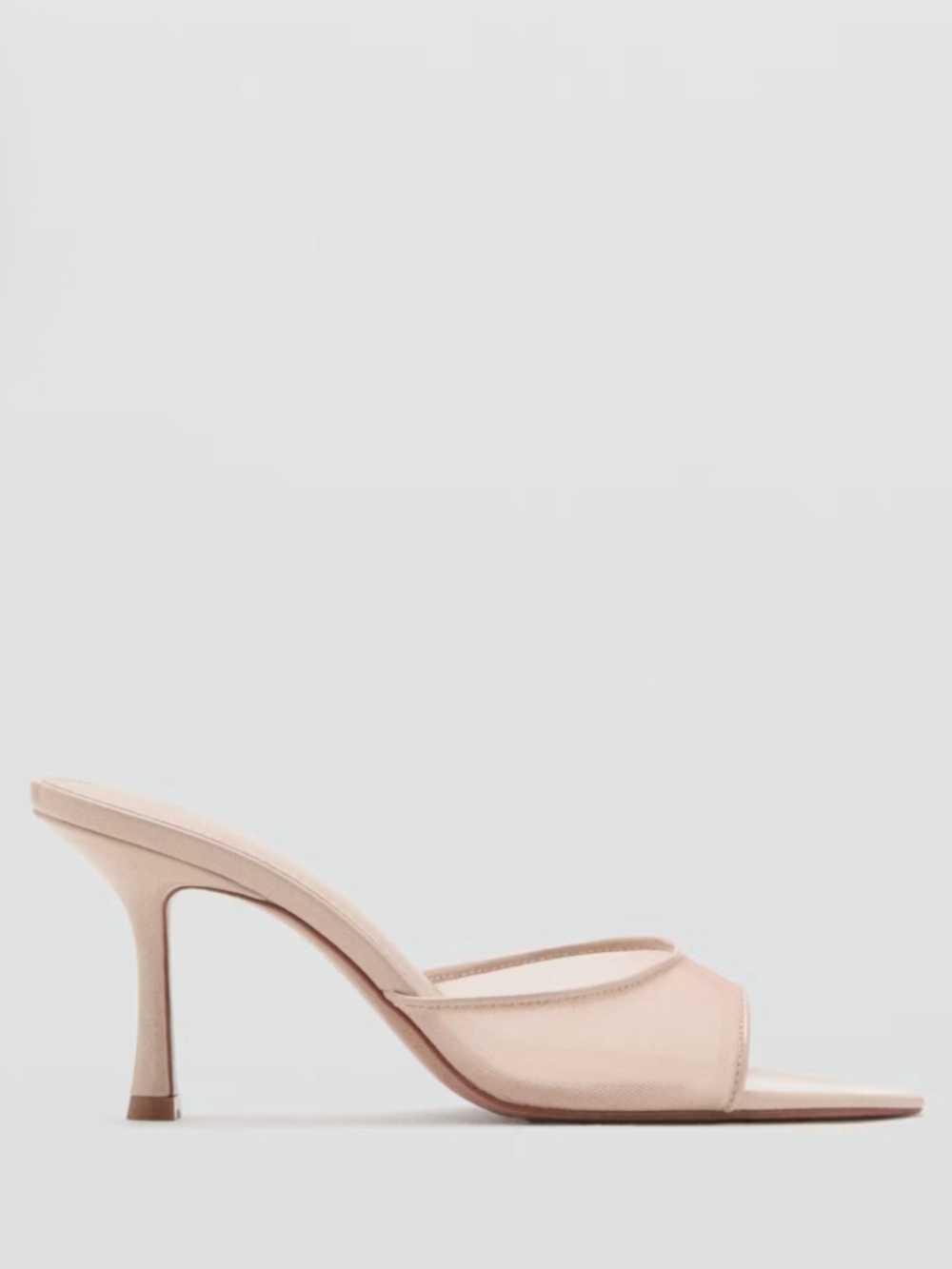 NIB Mango Women’s Open-Toe Mule Heel in Mesh